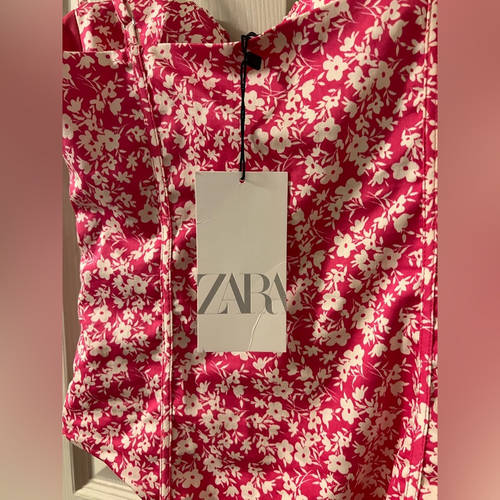 NWT Zara Floral Corset Bodysuit, Sz Small - Picture 6 of 7